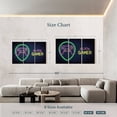 thumbnail image 4 of Elephant Stock Alien Gamer Wall Art - Horizontal Multi Panel Canvas - Living Room Wall Decor - Hobbies And Lifestyle Multi Panel - Gold And Blue Decor - 65" x 42", 4 of 8