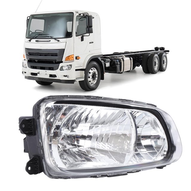 Conjunto De Faros Delanteros ABS ABS PC Material Cafeto De Lente Transparente Para Hino 500 Mega