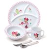 Disney Minnie Mouse 5 Piece Dinner Set w/ Cute Gingham Pattern Meal Time Fun