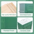 thumbnail image 6 of Christopher Knight Home 30" Bathroom Vanity with Sink, Soft-Close Door, Tip-out Drawer, Green, 6 of 10