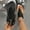 Black, variant on WIZUTIZ Thong Sandals for Women Beach Women's Sandals Comfort Cushion Elastic Sequin Sandals Pull-On Round Toe Shoes Low Heel (1"-2") Wide Color Block Sandals for Lady Club Remembrance Day