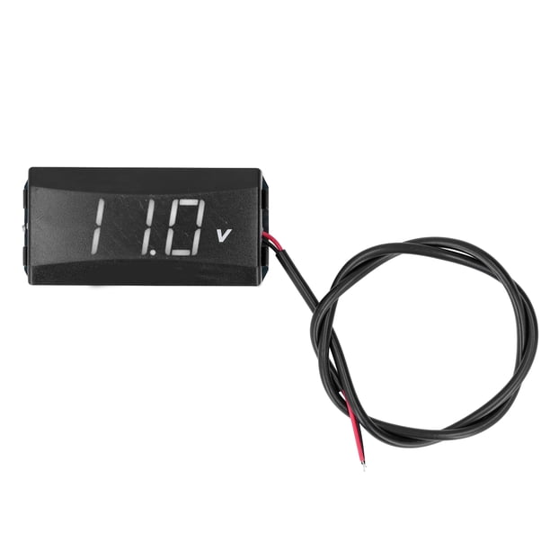 Medidor De Voltaje Digital, Medidor De Detección De Voltaje Multifunción Transparente Instalación Más Fácil Confiable Para Automóvil Motocicleta Vehículo Eléctrico 12V-80V ANGGREK Blanco