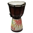 thumbnail image 4 of Djembe Drum Unique Sand Design Effect African Inspired Hand Made Musical Dcor 8 Inch Giraffe Pattern, 4 of 5
