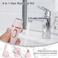 thumbnail image 3 of Facial Hair Removal for Women, 4 in 1 Hair Trimmer Hair Remover for Eyebrow, Legs, Bikini, Nose, with USB Charger, Pink, 3 of 8