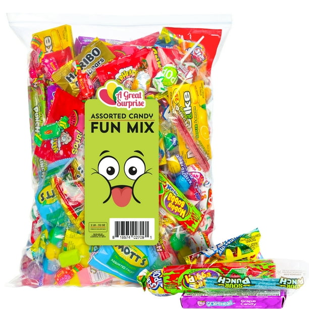 Assorted Candy Mix Bulk Candies 2 Pounds Variety Party Pack Goodie Bag Stuffers Pinata