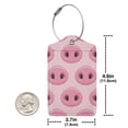 thumbnail image 4 of Disketp 4 Pcs Luggage Tag For Suitcase,Pig Nose Leather Baggage Tag With Stainless Steel Loop Privacy Cover For Women Men Girls, 4 of 5