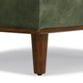 thumbnail image 3 of Morrison 33 inch Wide Mid-Century Modern Table Ottoman in Moss Green Genuine Leather, 3 of 10