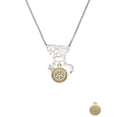thumbnail image 2 of Delight Jewelry Goldtone Disc with Crystal Peace Sign Silvertone Dream Big Pendant Necklace, 25", 2 of 4