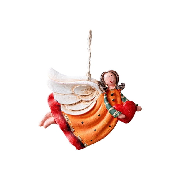 Decoraciones Del Árbol de Navidad Retro Resina Navidad Niña Ornamento Colgante Decoración Del Árbol de Navidad Árbol de Navidad Pequeño