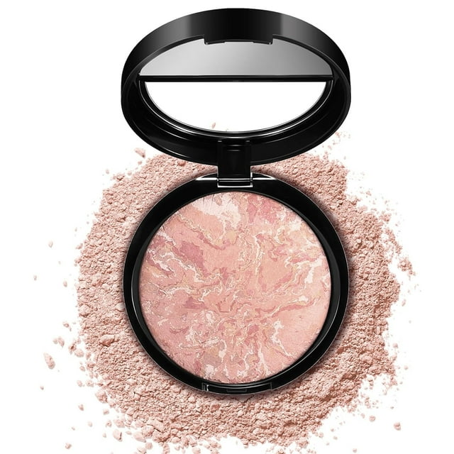 Baked Luminous Pressed Powder–Glow-Infused Foundation,Highlighter & Setting Powder in One–Color-Correcting,Oil-Control,Long-Lasting Coverage for All Skin Tones
