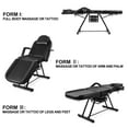thumbnail image 2 of Artist hand Black Reclining Facial Bed Tattoo Massage Table Lash Bed Beauty Spa Salon Chair with Tray, 2 of 17