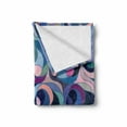 thumbnail image 2 of Abstract Soft Flannel Fleece Blanket, Motley Retro Colored Curvy Shapes Continuous Funky Tiles as Uneven Circular Forms, Cozy Plush for Indoor and Outdoor Use, 60" x 80", Multicolor, by Ambesonne, 2 of 6