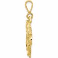 thumbnail image 3 of 10K Yellow Gold Solid Diamond-Cut Semi With Trailer Charm (30 X 31) Made In United States 10c755, 3 of 6