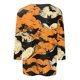 thumbnail image 5 of Camiseta de manga 3/4 con temática de Halloween para mujer, estampado de telaraña y murciélago, camisa festiva informal, 5 of 5