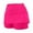 Hot Pink, variant on Cotton Pocket Pants Solid Mid Waist Culottes Short Skirts Skinny Pants Slim Skorts (Women's) Size 10-12