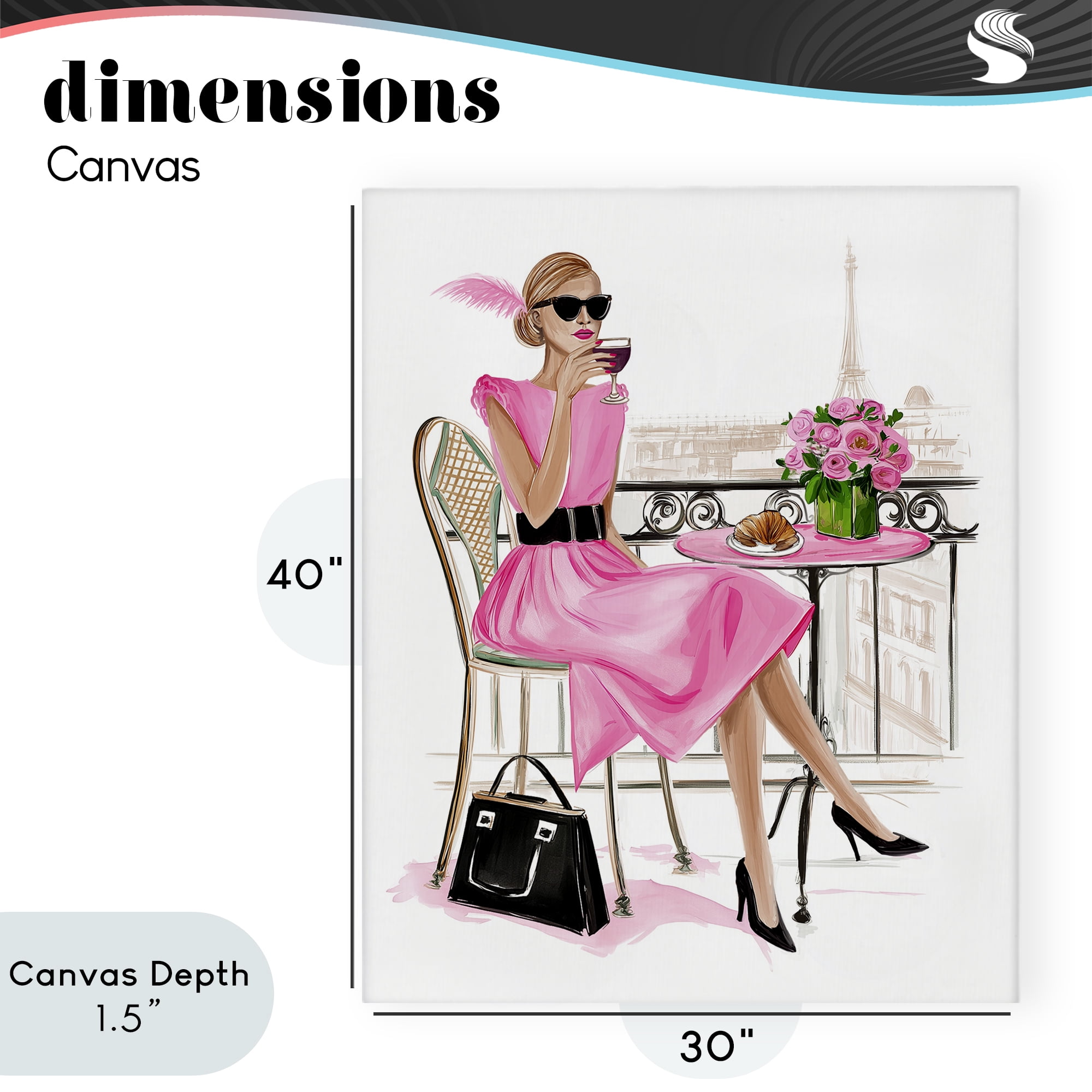 Stupell Industries Parisian Chic on Cafe Balcony Canvas Wall Art, design by Jess Stempel