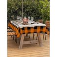 thumbnail image 2 of Outdoor Tablecloth with Umbrella Hole and Zipper, Halloween Rectangle Table Cloth 60x84 Inch Waterproof Tablecloth, Spooky Horror Truck Black Cat Orange Plaid Picnic Table Cover for Patio Camping, 2 of 7