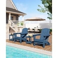 thumbnail image 7 of IdealHouse Folding Adirondack Chairs - HDPE All-Weather Outdoor Chairs 380 LBS Capacity, Fire Pit/Deck/Patio/Pool/Backyard (Navy Blue, 2pcs), 7 of 7