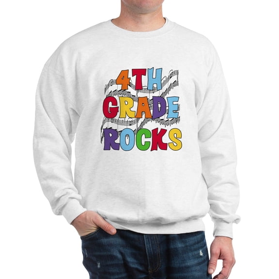 CafePress - Bright Colors 4Th Grade Sweatshirt - Crew Neck Sweatshirt