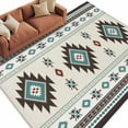 thumbnail image 3 of 5x8 Area Rugs, Southwest Ethnic Non-Skid Rubber Backing Large Rectangle Rugs - Living Room Bedroom Home Office, Boho Aztec Tribal Abstract Aesthetic Indoor Floor Mat Carpets Washable Rug, 3 of 9