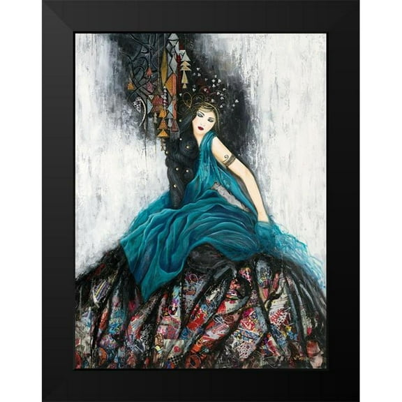 Maugeri, Valerie 12x14 Black Modern Framed Museum Art Print Titled - Le voile bleu