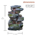 thumbnail image 4 of 22 Inch Rock Waterfall Fountain With Led Lights, 4 of 11