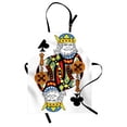 thumbnail image 1 of King Apron King of Clubs Playing Gambling Poker Card Game Leisure Theme without Frame Artwork, Unisex Kitchen Bib Apron with Adjustable Neck for Cooking Baking Gardening, Multicolor, by Ambesonne, 1 of 3