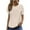 Khaki, variant on GigrtiJin Summer Elegant Tops for Women Dressy Casual Short Sleeve Blouse Round Neck Loose Fashion Pleated Shirts
