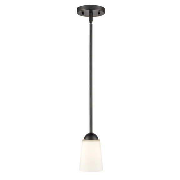 Millennium Lighting  Ivey Lake 1 Light Mini-Pendant in Multiple Finishes with Frosted Glass Shade Matte Black Matte Painted