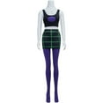 thumbnail image 2 of Sam Manson Costume Women's Crop Tops Tights Split Mini Skirt Full Set, 2 of 7