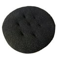 thumbnail image 2 of Round Fleece Cushion Cozival Round Chair Cushions, Plush Stool Seat Pad with Ties, Winter Warm Soft Mat for Dining Room, Kitchen, Floor Pillow, Non-Slip, Fleece Cover, Plush Stool Pad, Black, 2 of 9