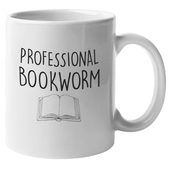 Professional Bookworm Coffee & Tea Mug for Book Lover & Librarian (11oz)