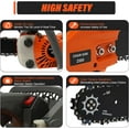thumbnail image 5 of 25.4CC 2 Stroke Gas Powered Chainsaws, 11.8Inch Gas Chainsaw Top Handle Chainsaw Cordless Petrol Gasoline Chain Saw, W/Safety Lock&Automatic Return Switch for Wood Pruning, Tree Stump Trimming, 5 of 9