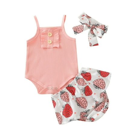 

Kids Girls Bodysuit Daily Cartoon Printed Sleeveless Outdoor Sports Play Wear Soft Jumpsuits