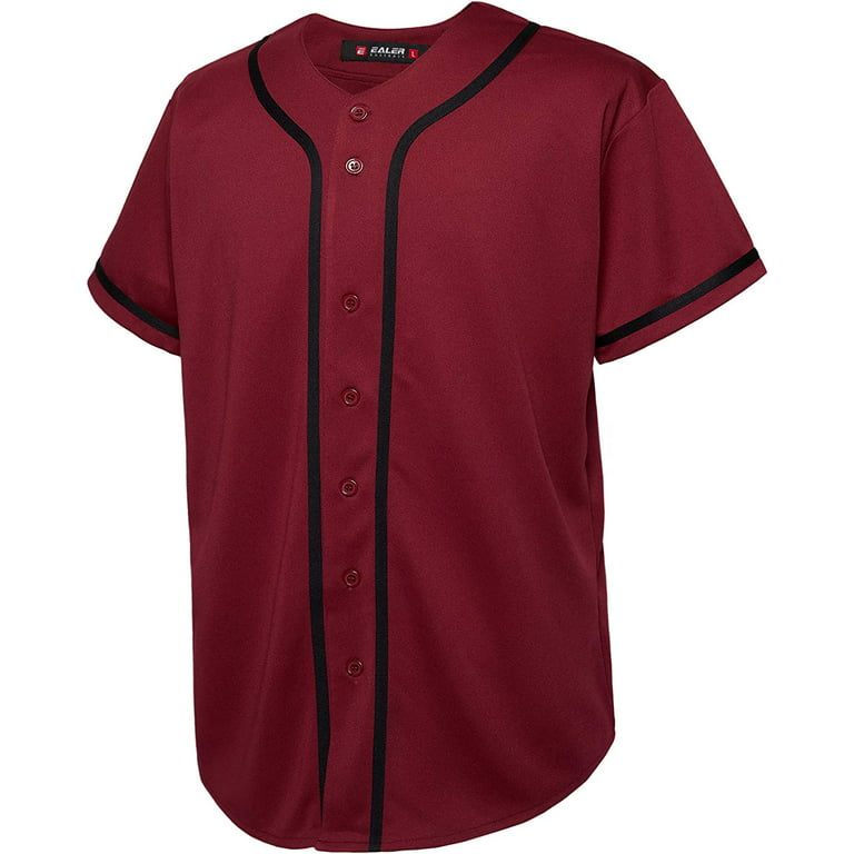 Buy EALER BJ80 Series Mens Baseball Jersey Button Down Shirts