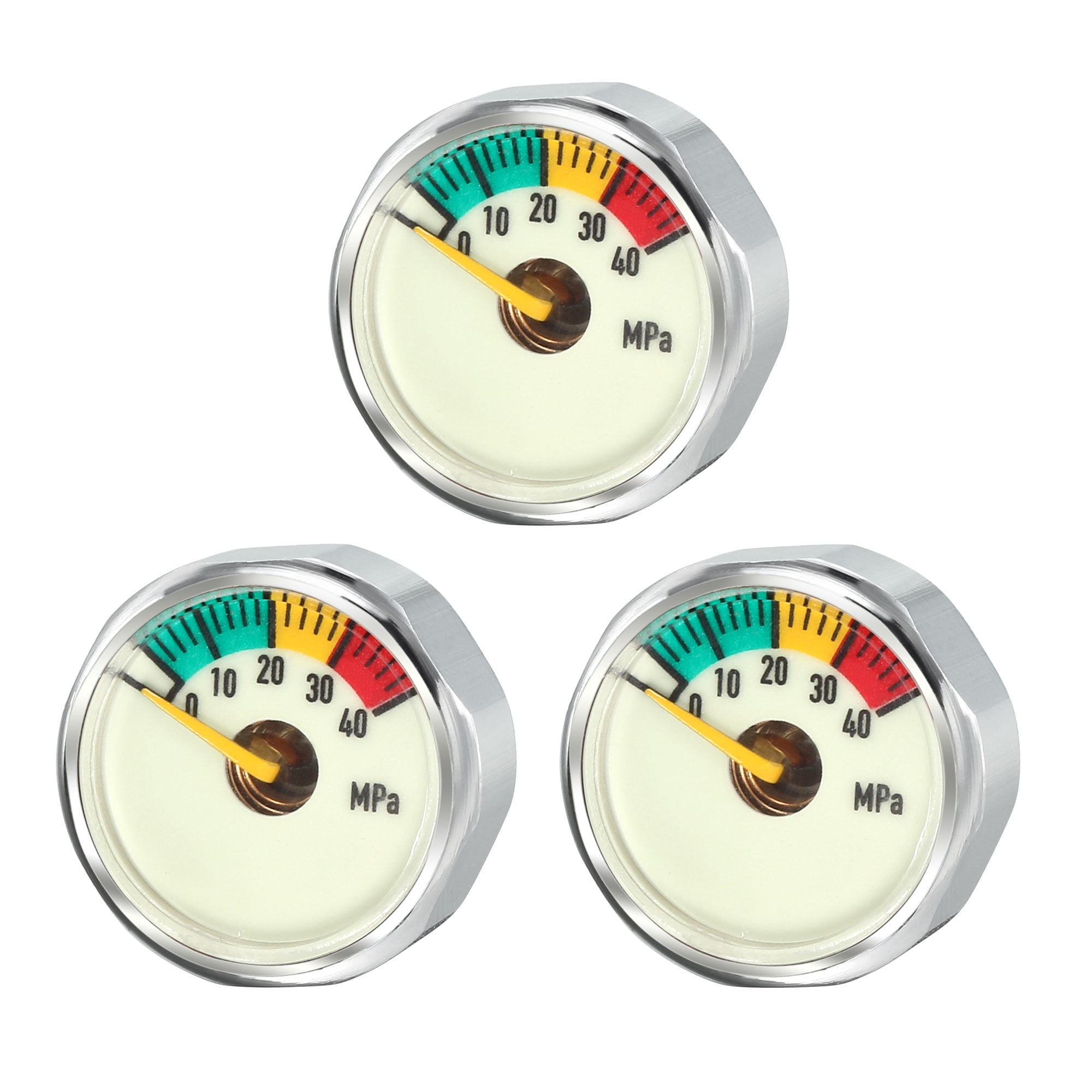 Pressure Gauge , 40MPA M8 Luminous Pony Bottle High Pressure Manometer