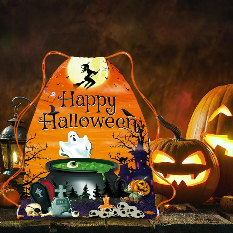 Halloween drawstring cheap backpack