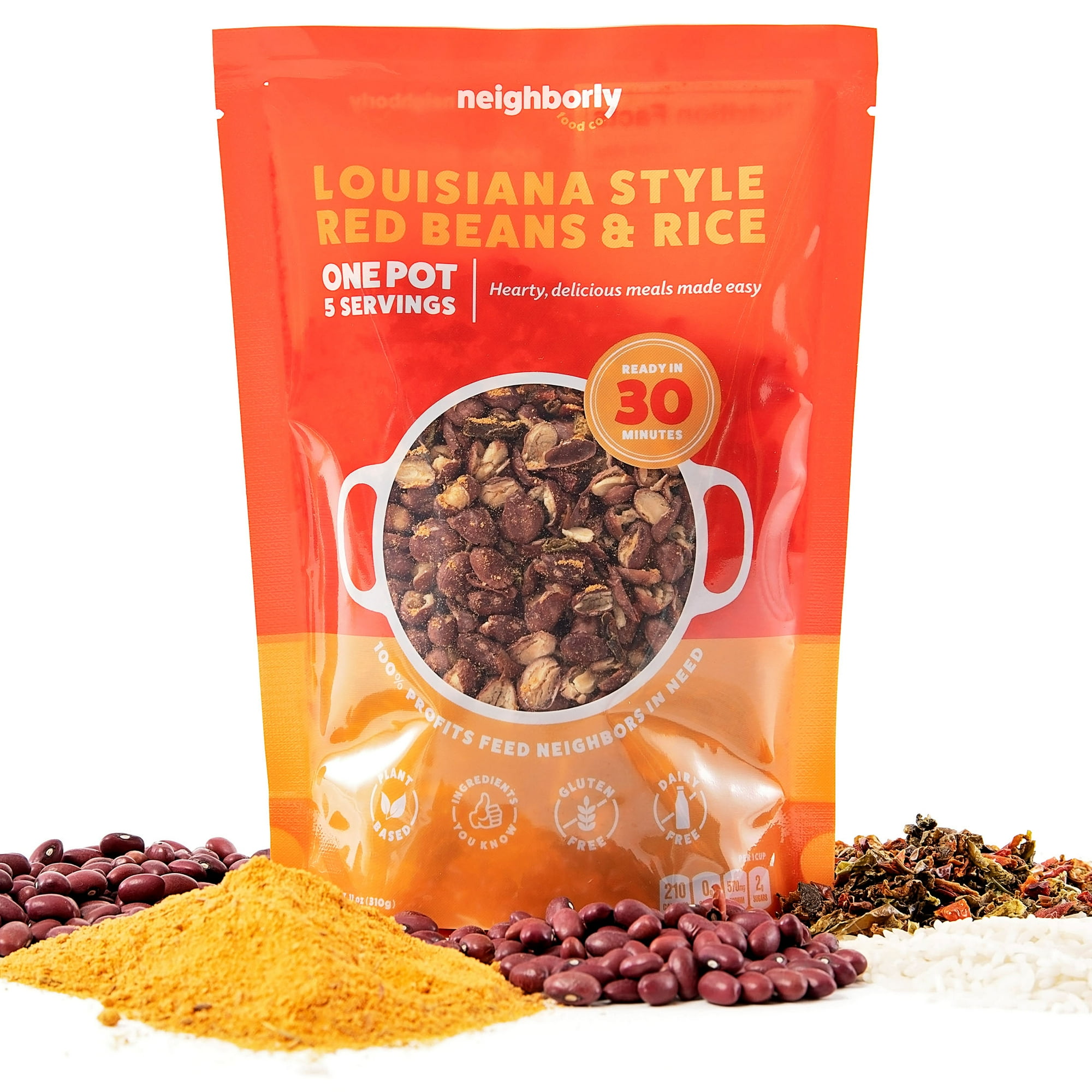 Neighborly Food Co. Louisiana Style Red Beans & Rice Meal Ready to Cook
