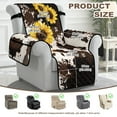 thumbnail image 4 of TSOVTHRID Sunflower Cow Pattern Recliner Cover Non-Slip Recliner Comfy Sofa Slipcover Recliner Cover 1 Seat Couch Protector Soft Furniture Protector Covers with Pocket, 4 of 7