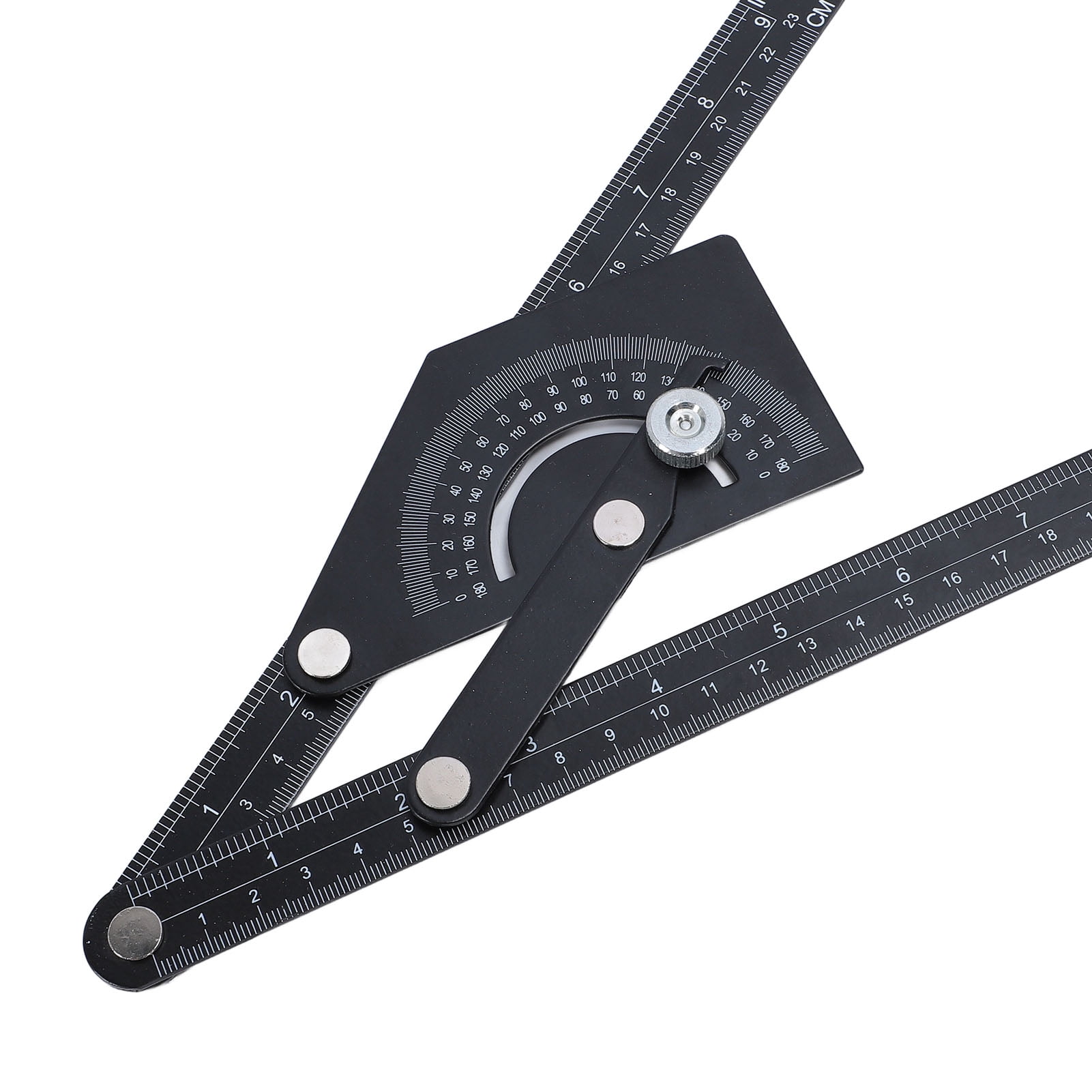 Rupoun Angle Finder Protractor 0 to 180 Degrees Stainless Steel Angle Measuring Tool for Woodworking
