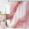 thumbnail image 2 of Burgundy Modern Shower Curtain, Burgundy Mix Gold Ombre Marble Texture Luxury Bathroom Curtain Waterproof Fabric Machine Washable with Hooks, 36" Wx72 L, 2 of 6