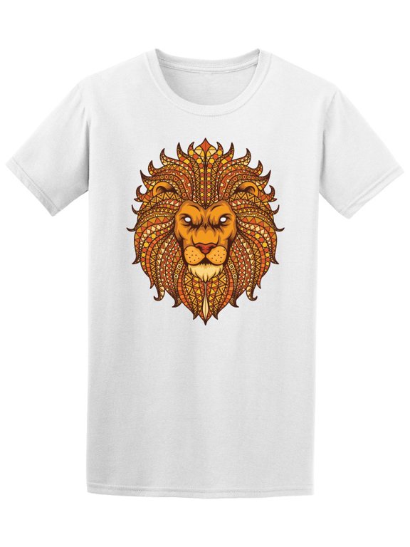 Aztec Lion Head T-Shirt Men -Image by Shutterstock, Male x-Large