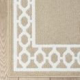 thumbnail image 6 of Washable Skid-Resistant Runner Rug, Trellis Border , Beige  and White , 30" x 144", 6 of 9