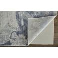 thumbnail image 4 of HomeRoots 514174 12 x 15 ft. Ivory & Blue Abstract Power Loom Distressed Rectangle Area Rug, 4 of 8