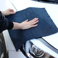 thumbnail image 6 of CarCarez Microfiber Auto Detailing Towels, Edgeless 70/30 Blend, 380 GSM, Black, 16x16 in, Pack of 10, 6 of 6