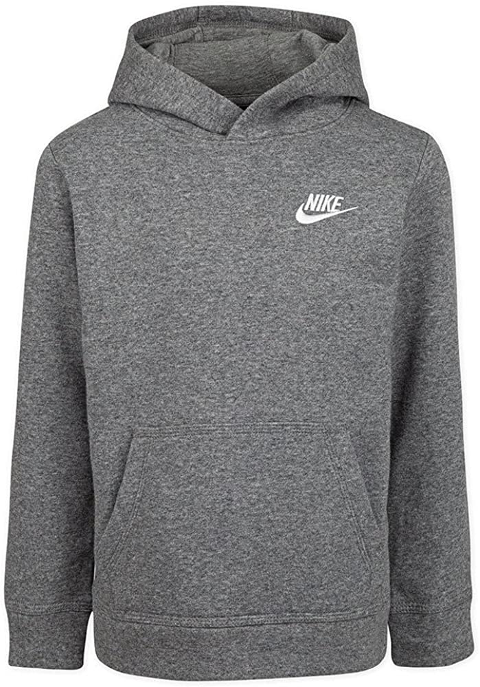Nike Club Boys' Fleece Pullover Hoodie Carbon Heather photo 1