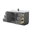 thumbnail image 3 of Wyndham Collection Miranda 66" Metal & Wood Single Bathroom Vanity in Gray/Black, 3 of 6