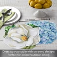 thumbnail image 3 of CounterArt Magnolia/Hydrangea Shaped Reversible Easy Care Flexible Tabletop Placemat 4 Pack, 3 of 8