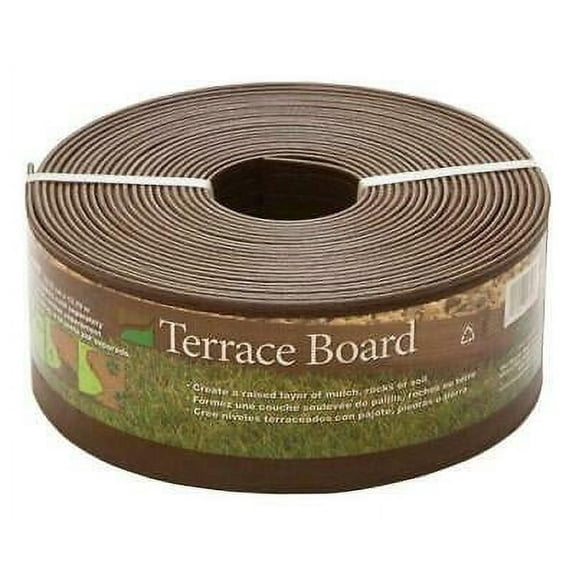 Master Mark Terrace Board 40 ft. L X 4 in. H Plastic Brown Lawn Edging