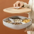 thumbnail image 6 of TOPRenddon Divided Serving Tray with Lid and Handle, Portable Snack Fruit Tray with 4 Compartments, Snackle Box Container Platters Organizer for Candy Fruits Nuts Snacks, 6 of 8